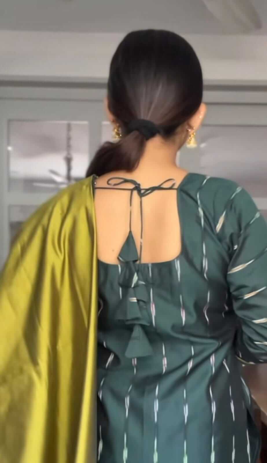 Square Neck Silk Salwar