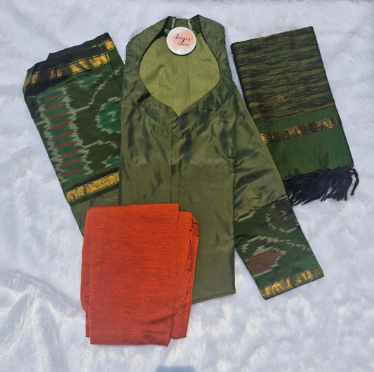 Collar Neck Silk Salwar