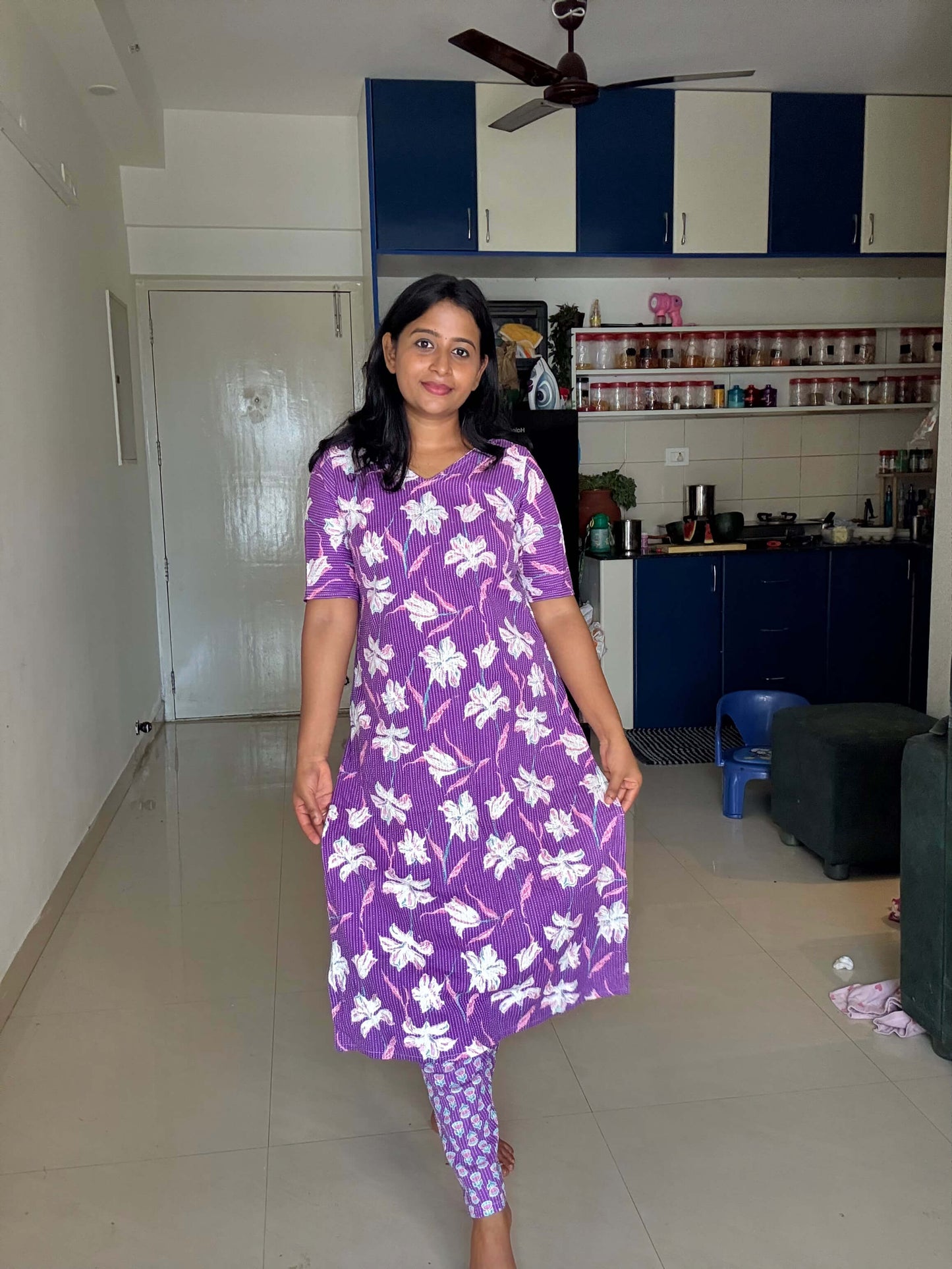 Purple Kantha Co set