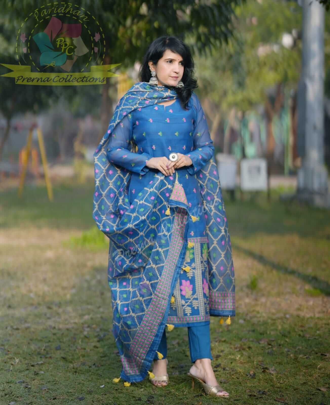Cotton silk Handwoven Jamdani