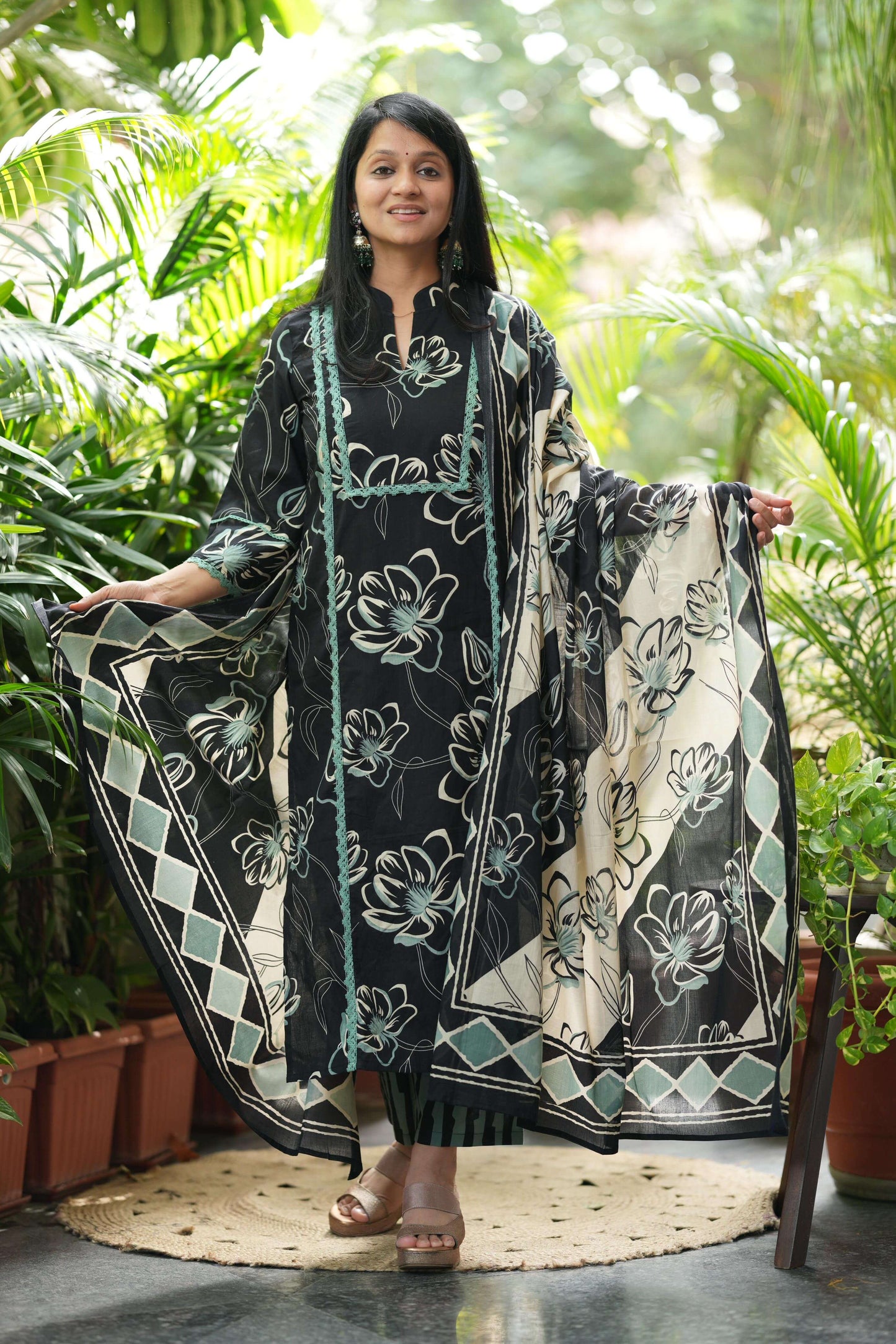 Green Crocia Lace Top