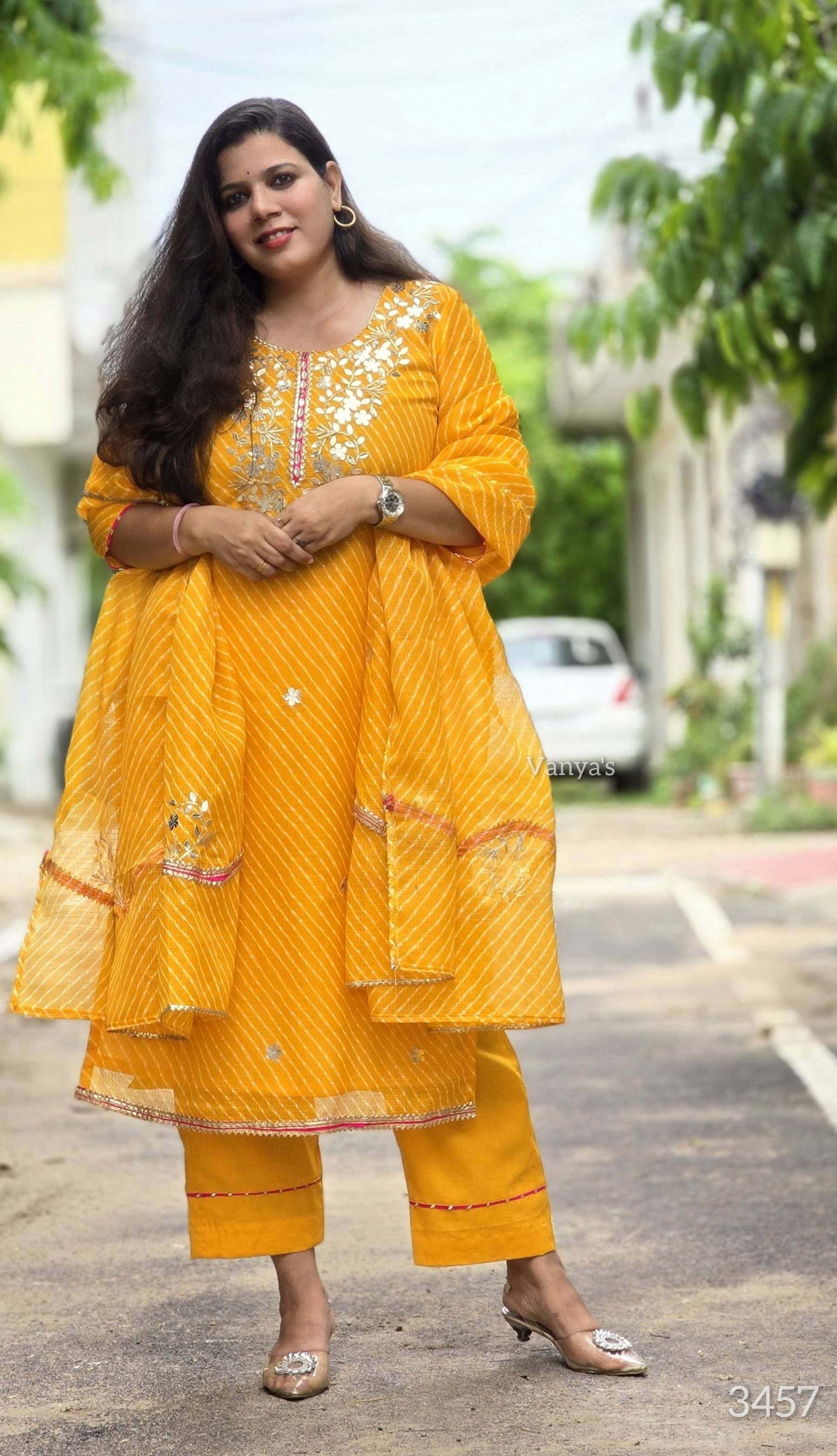 Yellow Lehriya Kota Doria