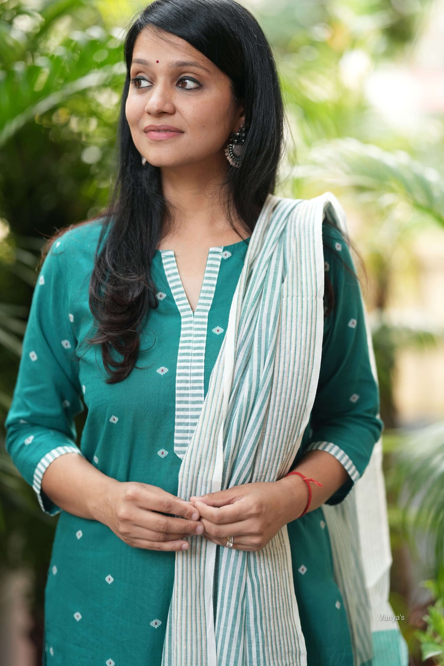 Turquoise Green Naryani Handloom