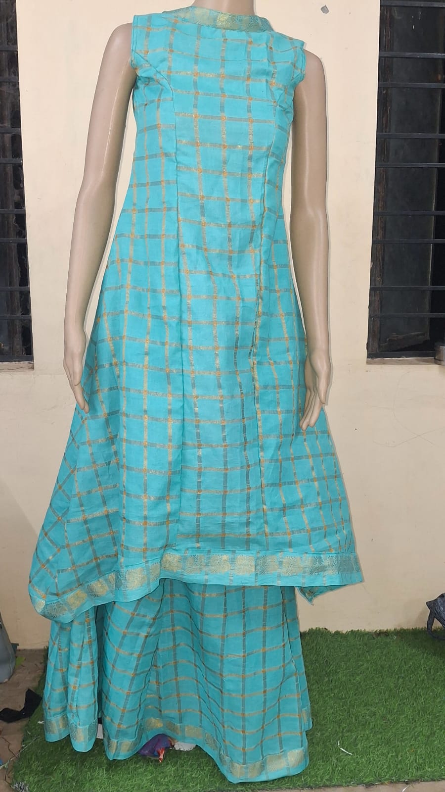 Sky Blue Traditional Skirt & top