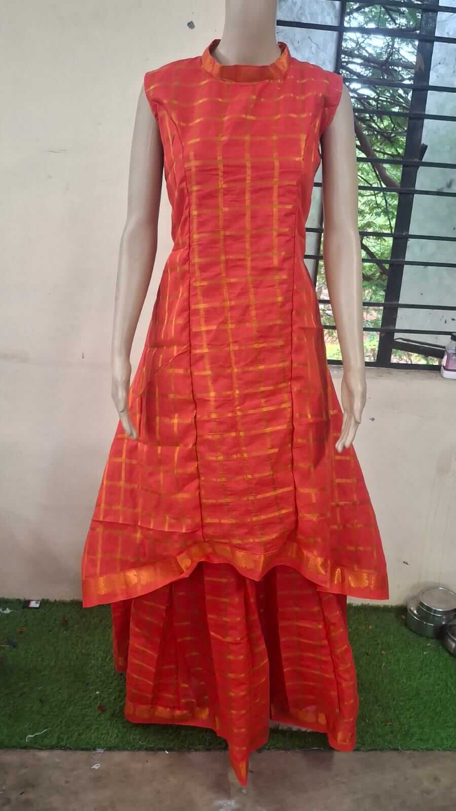 Orange Traditional Skirt & top