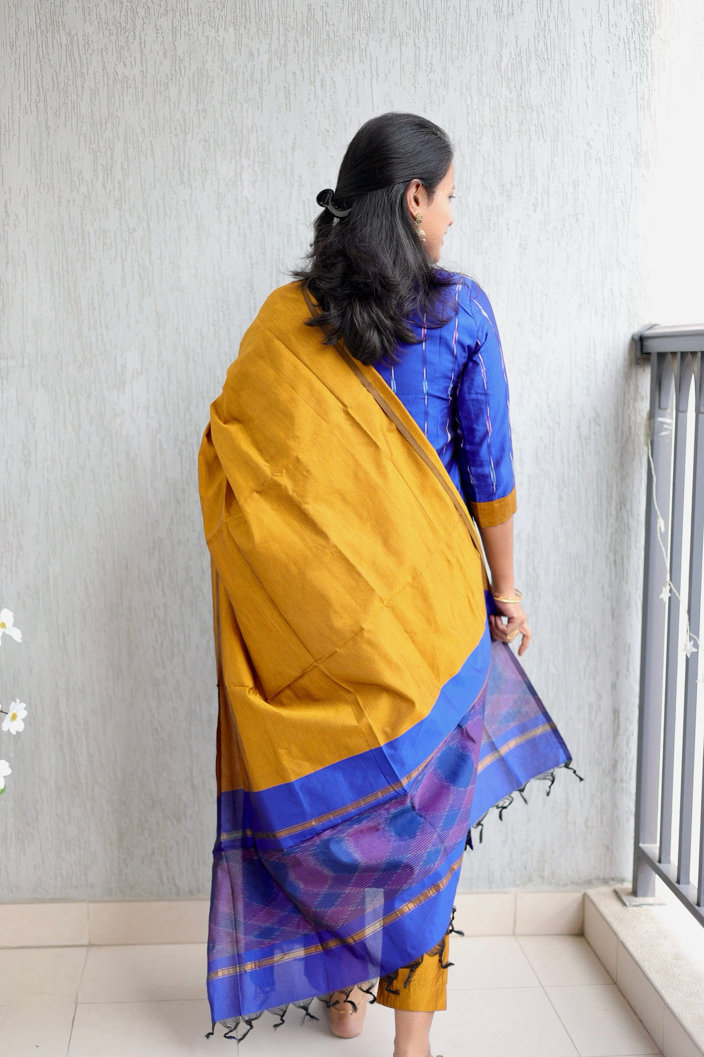 Semi Silk Ikkat Print