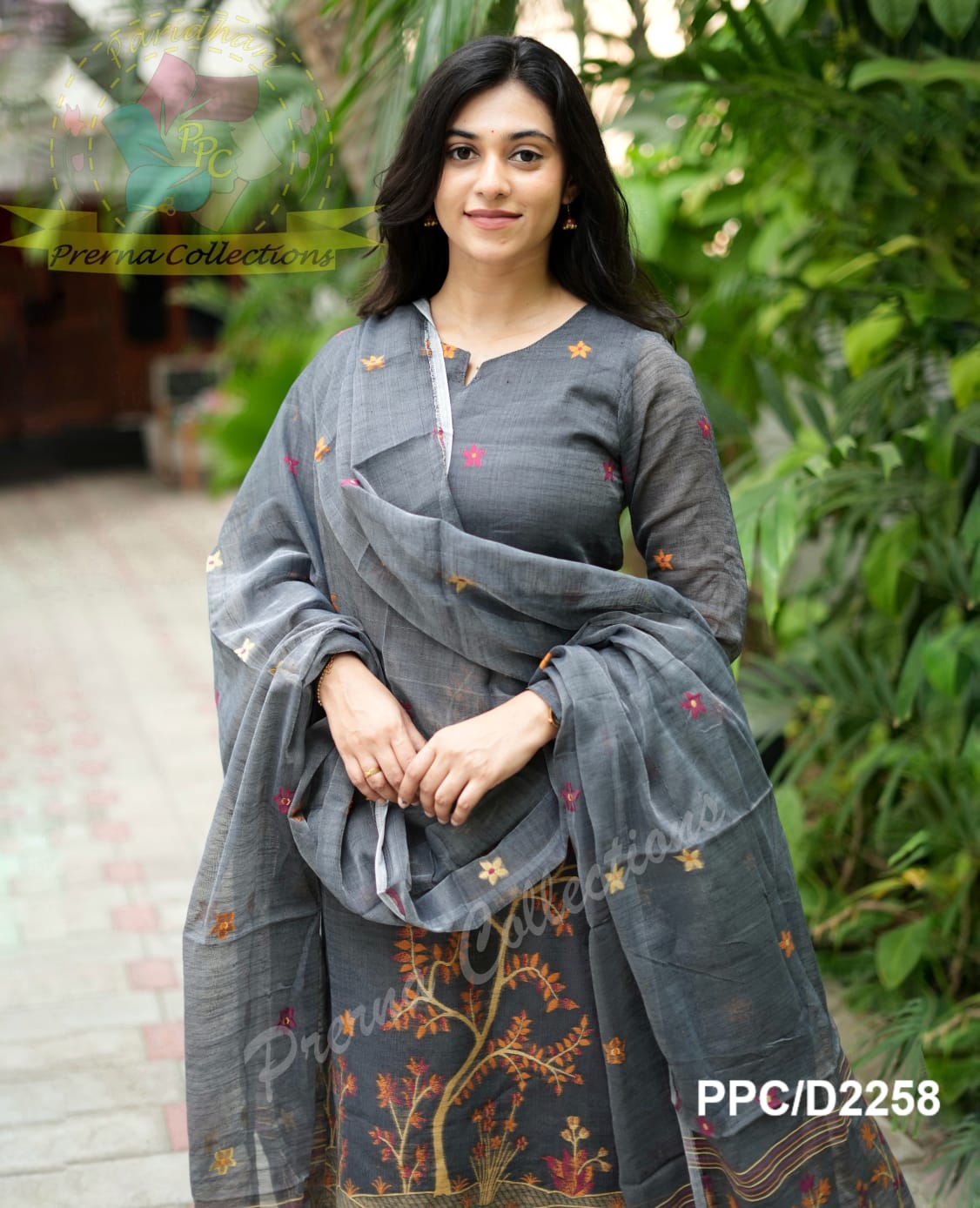 Grey jamdani Suit