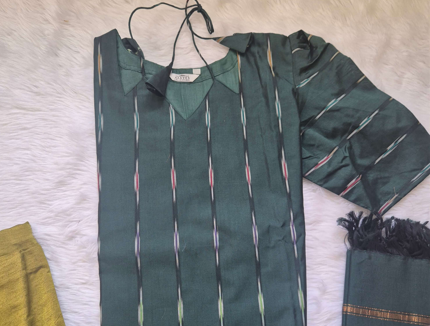 Knot Neck Silk Salwar