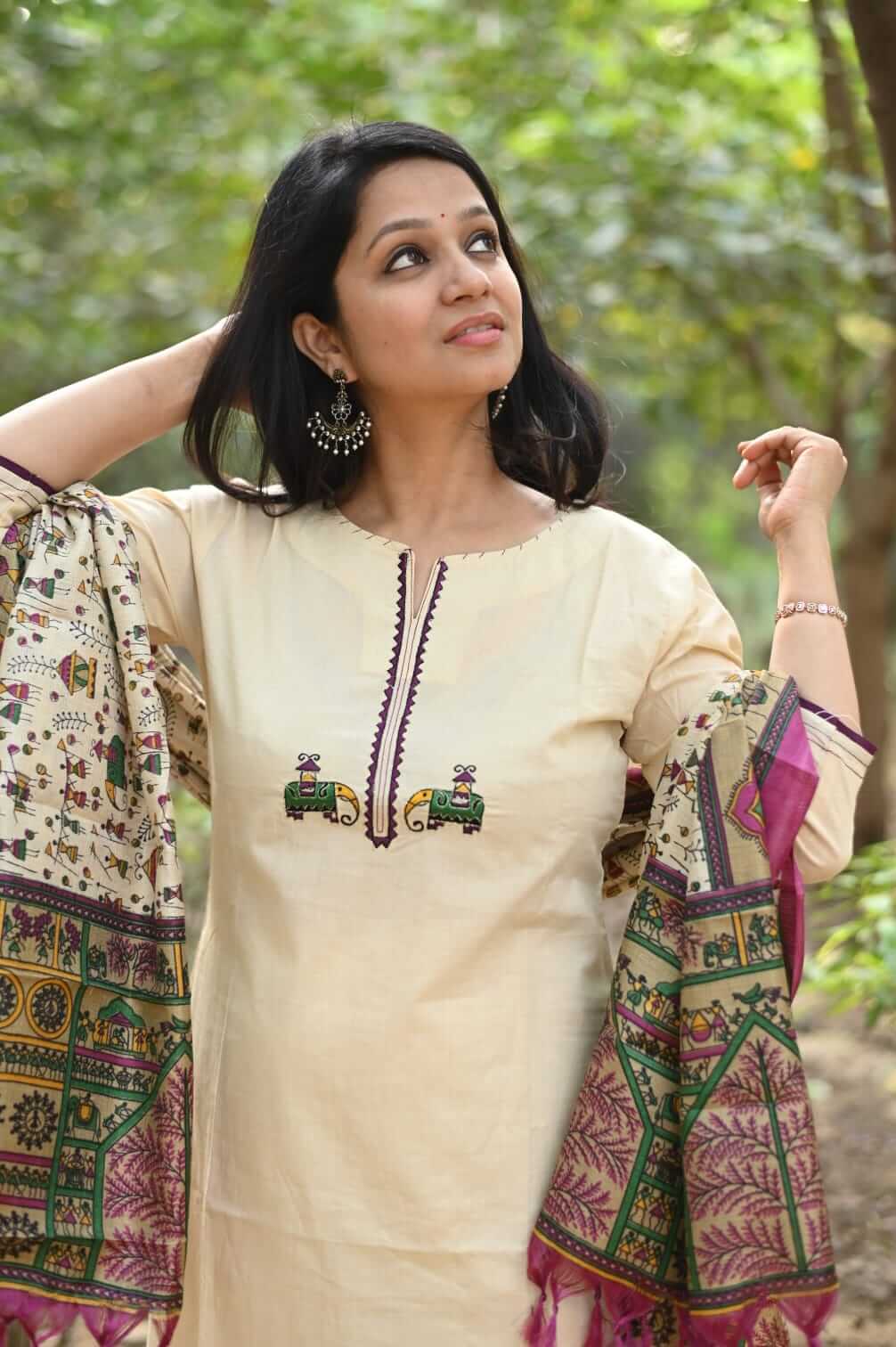 Khadi silk duppata