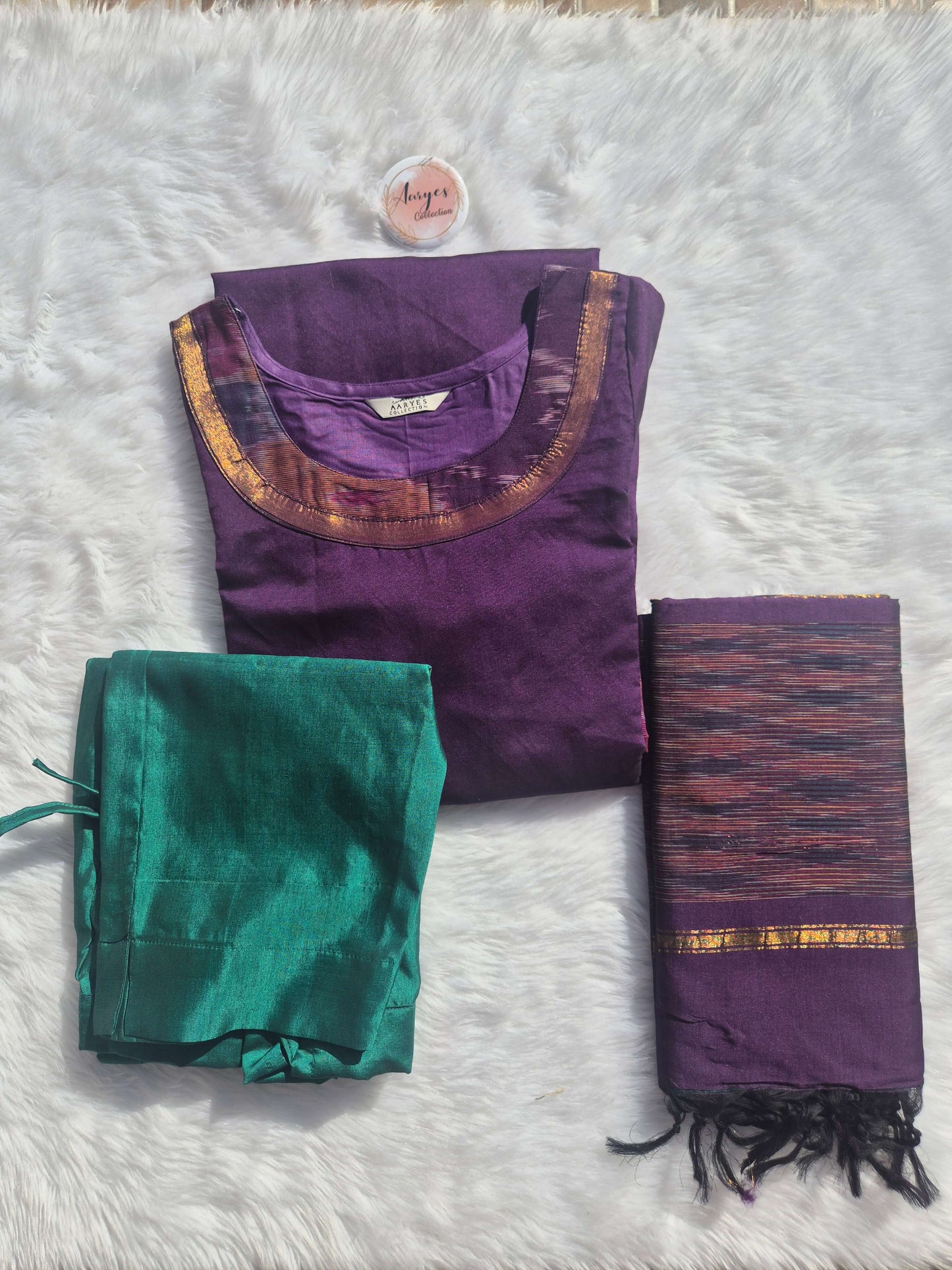 Round Neck Silk Salwar