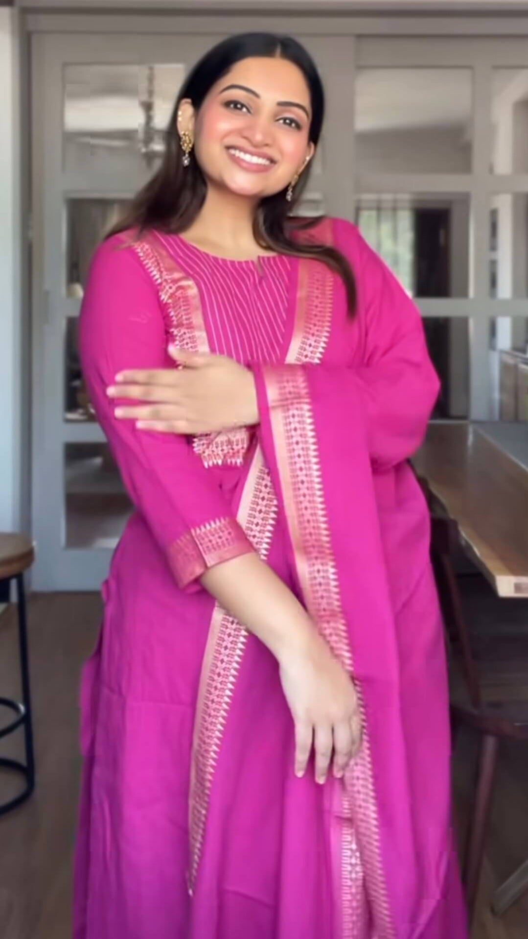Pink Handloom woven