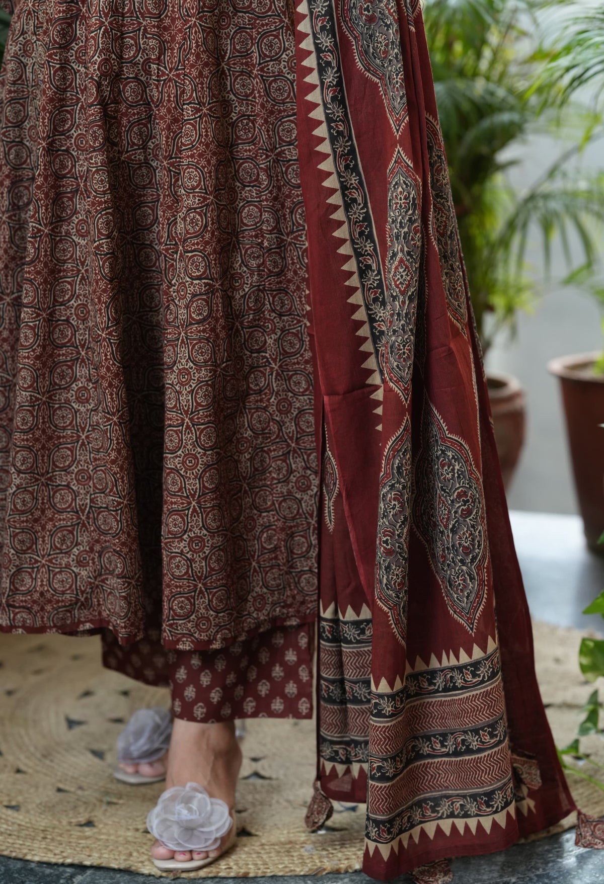 Brown Rust Anarkali