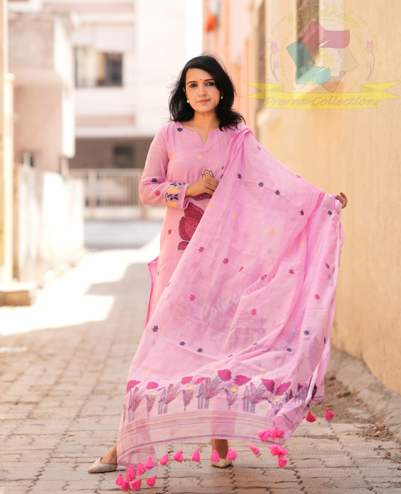 Embroidery Jamdani Handwoven