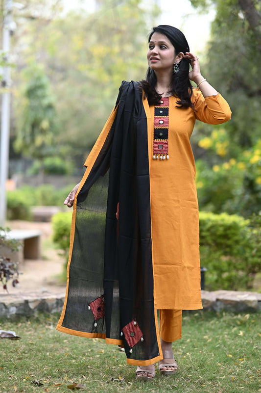 Black Mustard with Mirror work