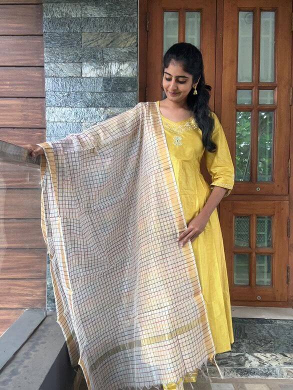 Yellow Silk Anarkali