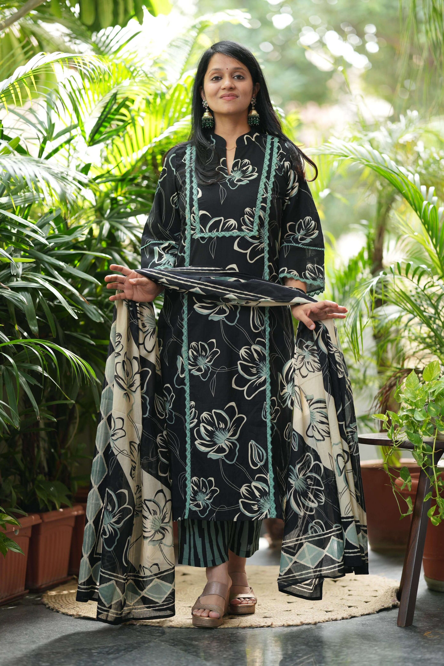 Green Crocia Lace Top