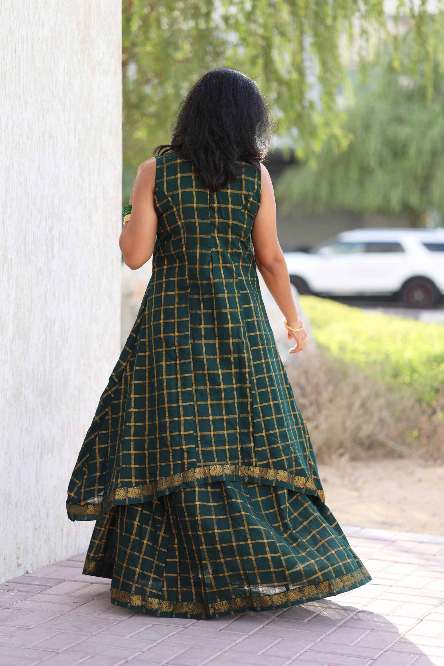 Green Traditional Skirt & top