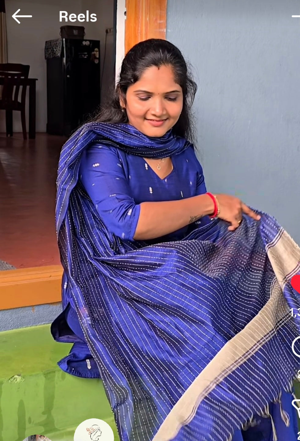 V Neck raw silk