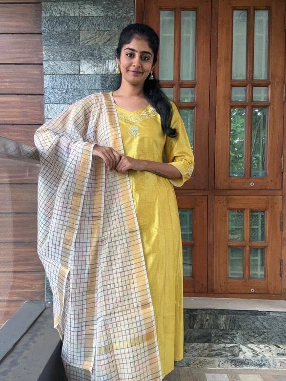 Yellow Silk Anarkali