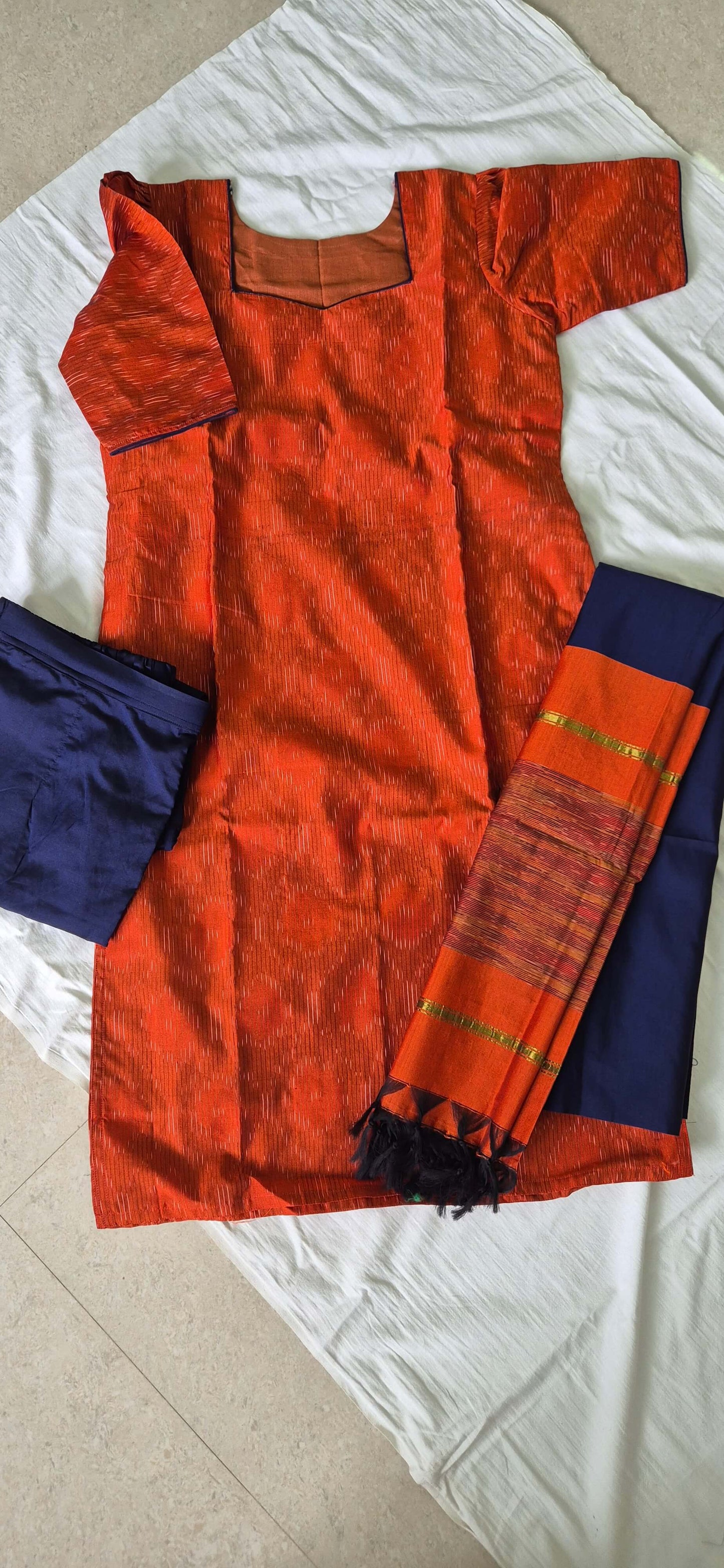 Orange Silk Salwar