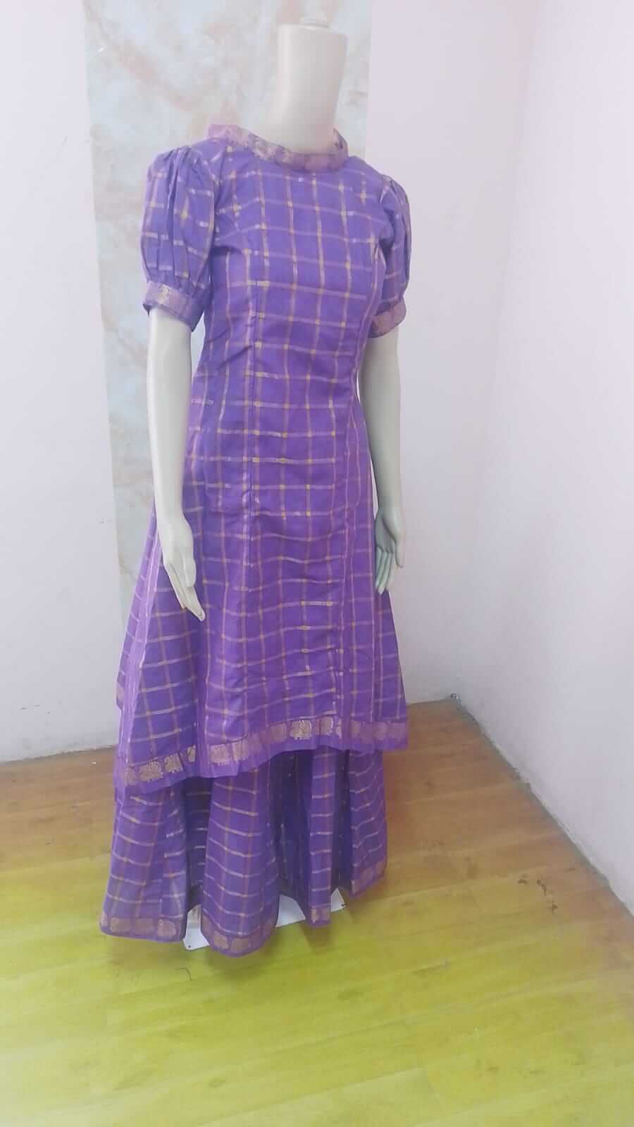 Puff sleeve Lilac Skirt and top