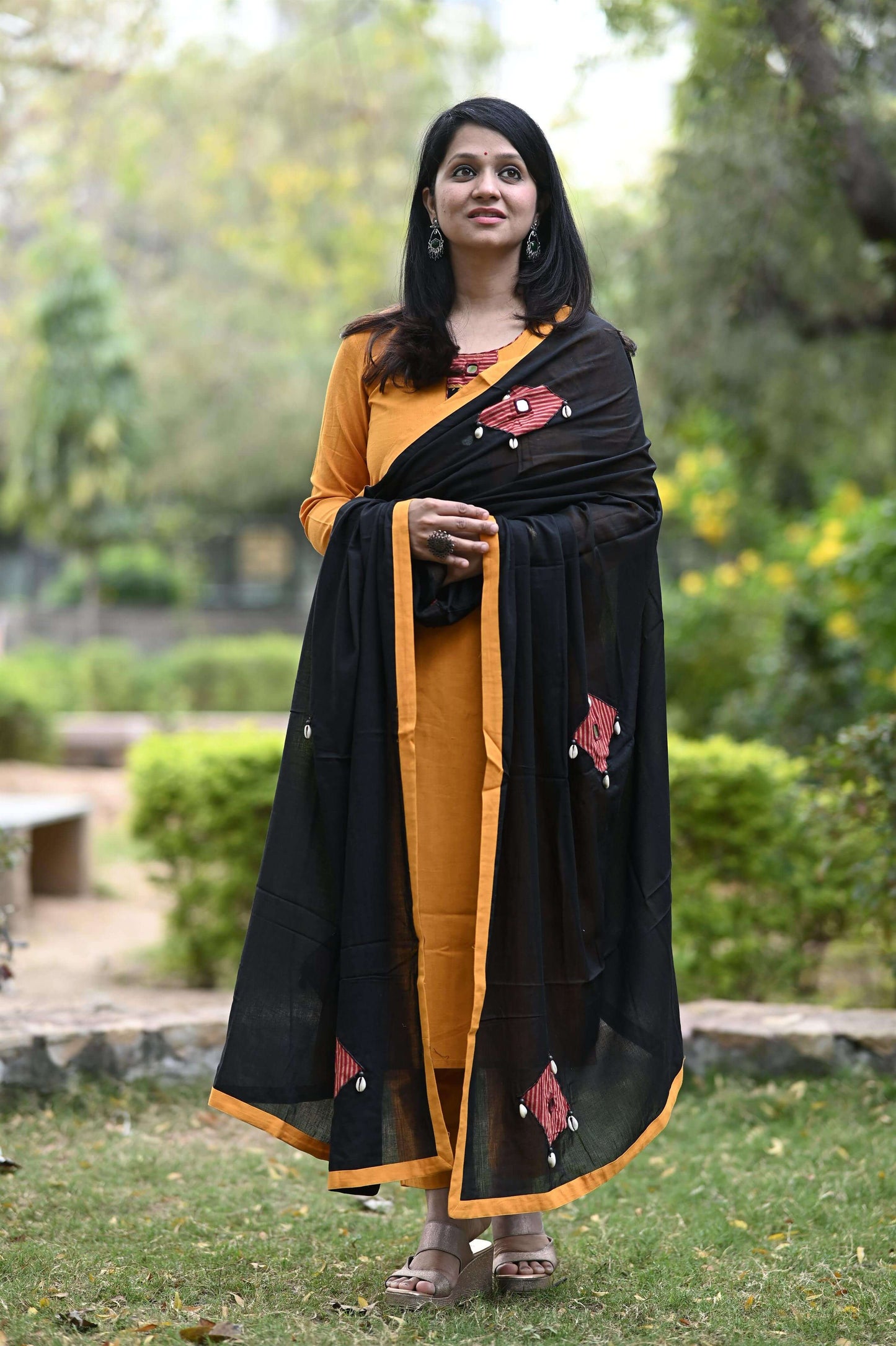 Black Mustard with Mirror work