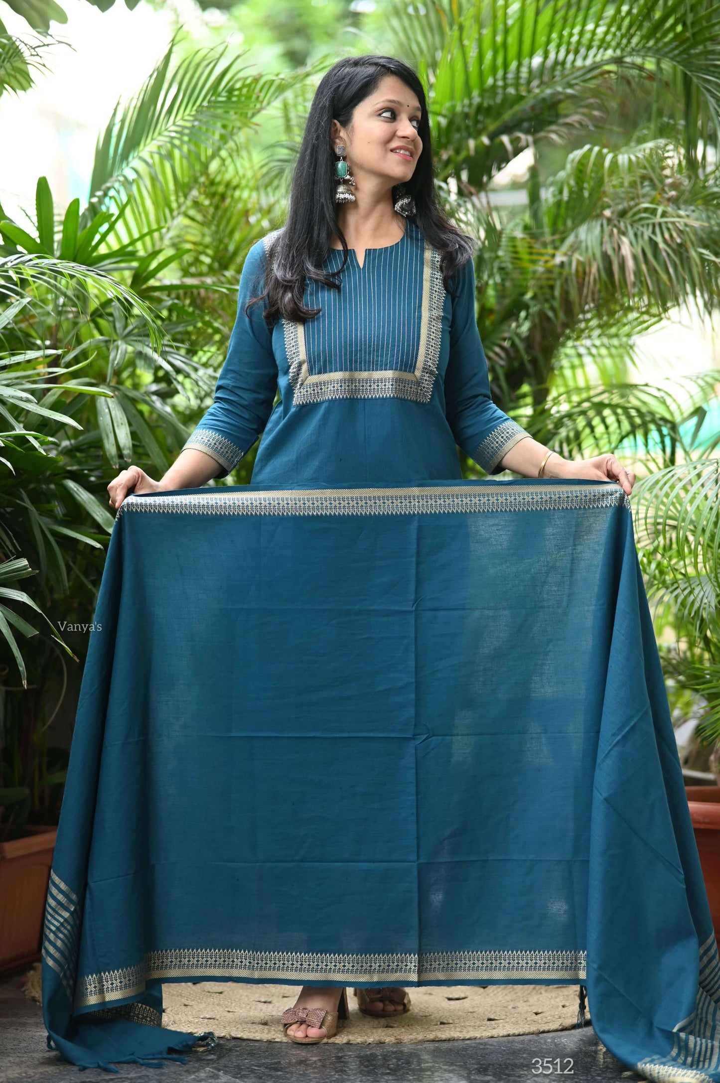 Blue Handloom woven