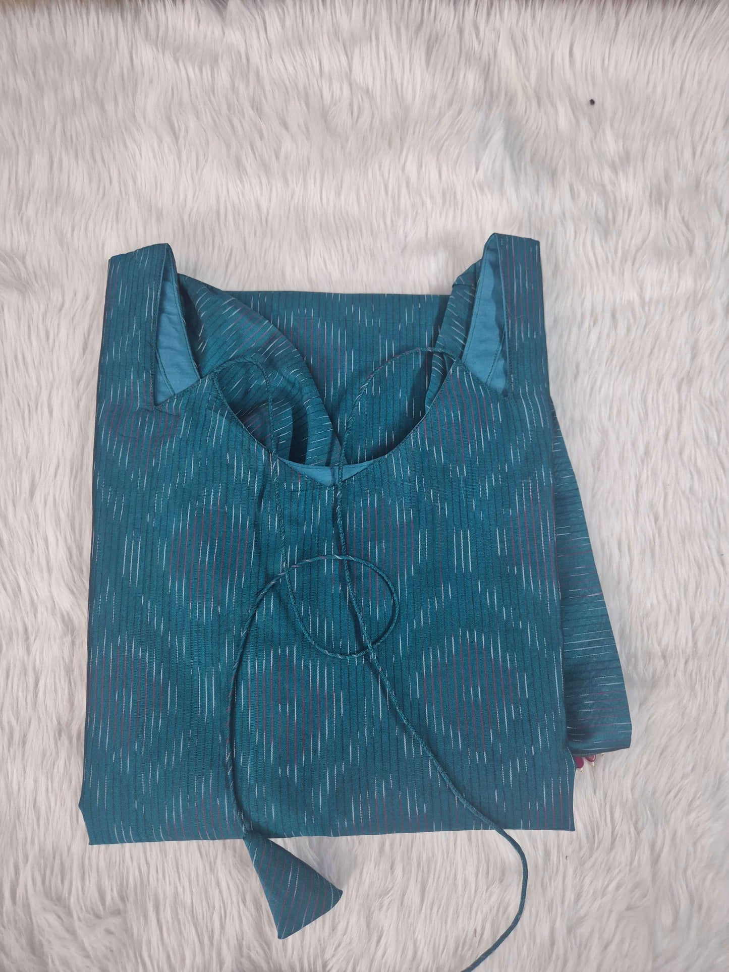 Peacock Blue Front Knot neck