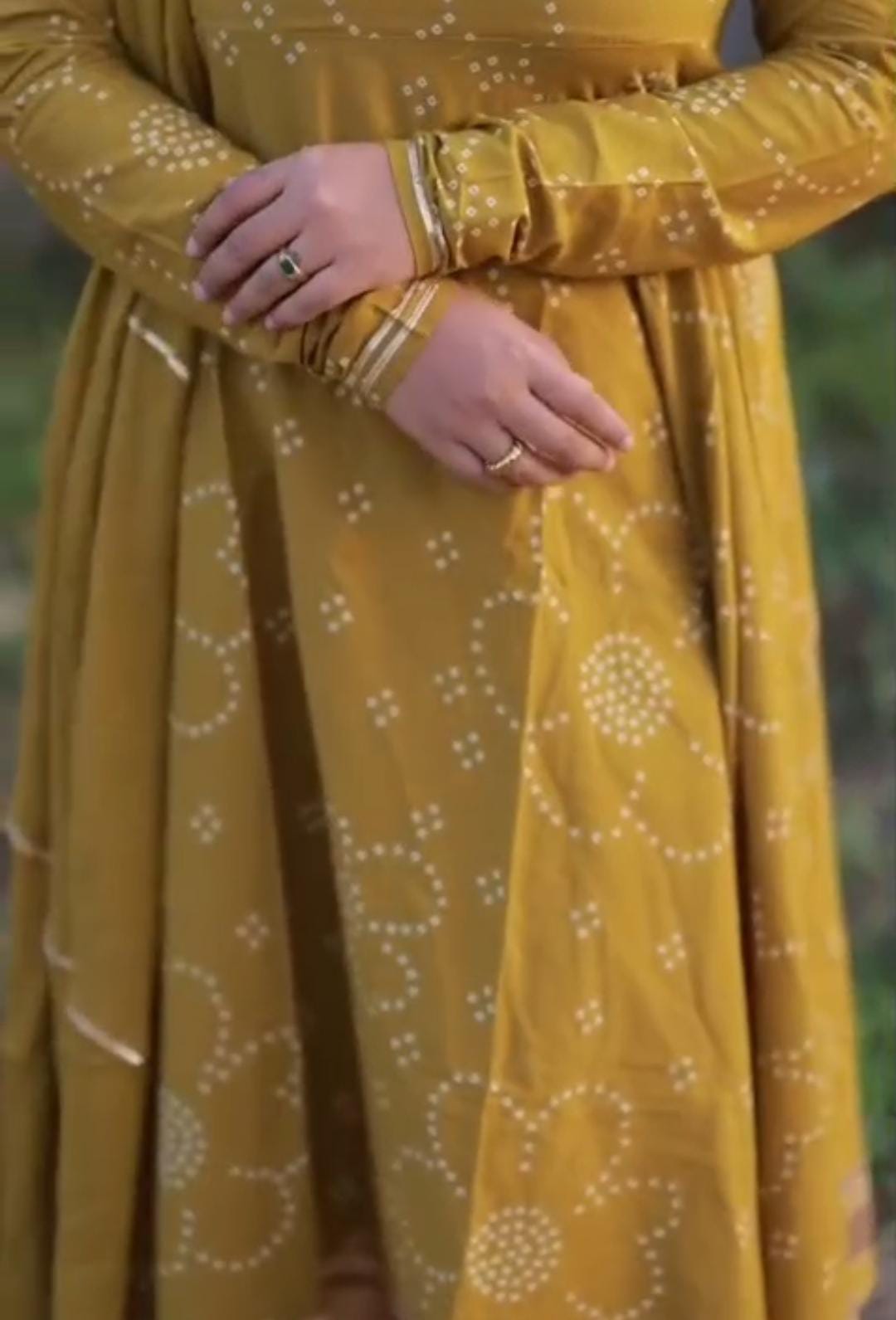 Handblock Anarkali