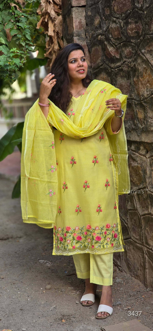 Lemon Yellow  Kota set