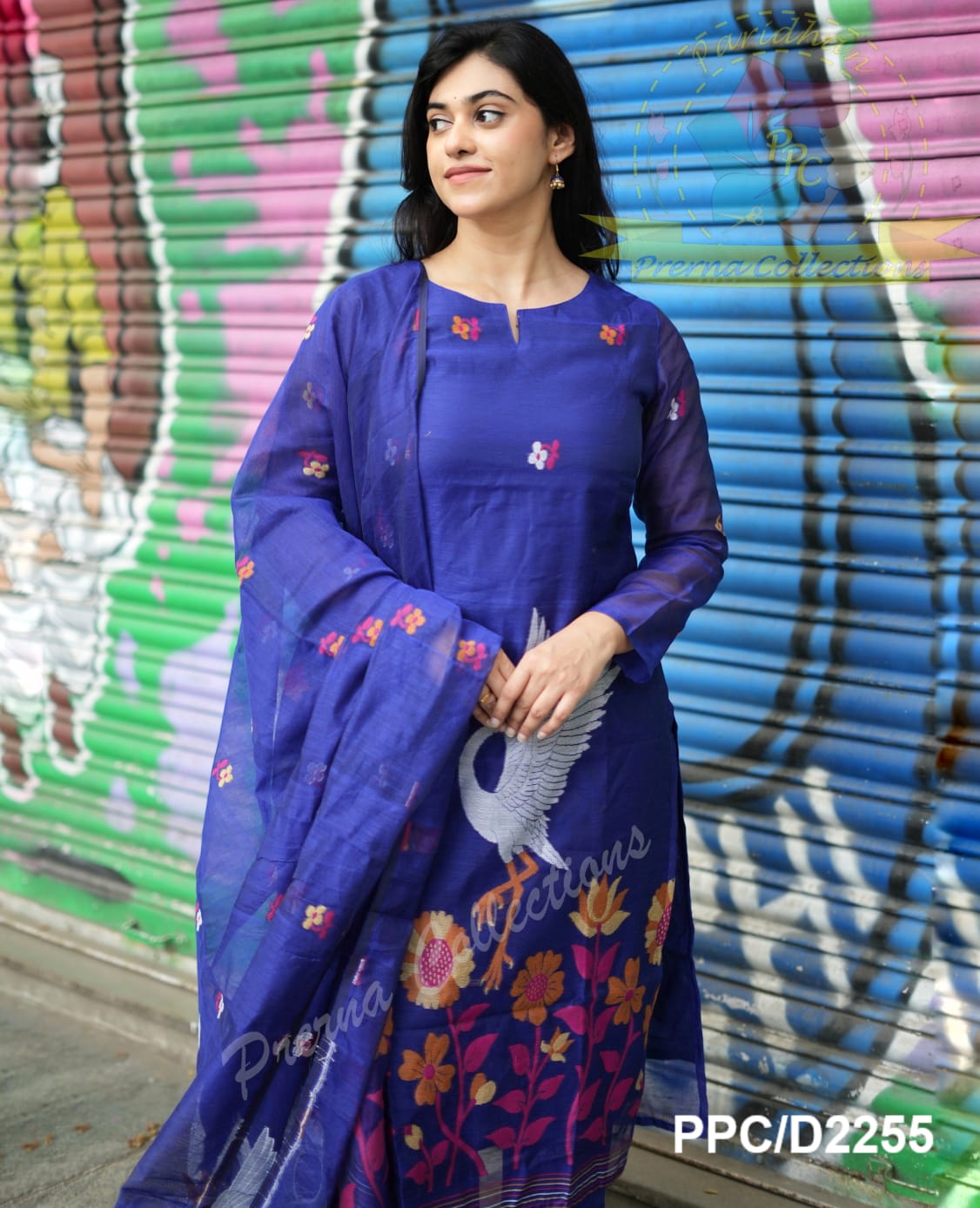 Royal Blue Jamdani Suit