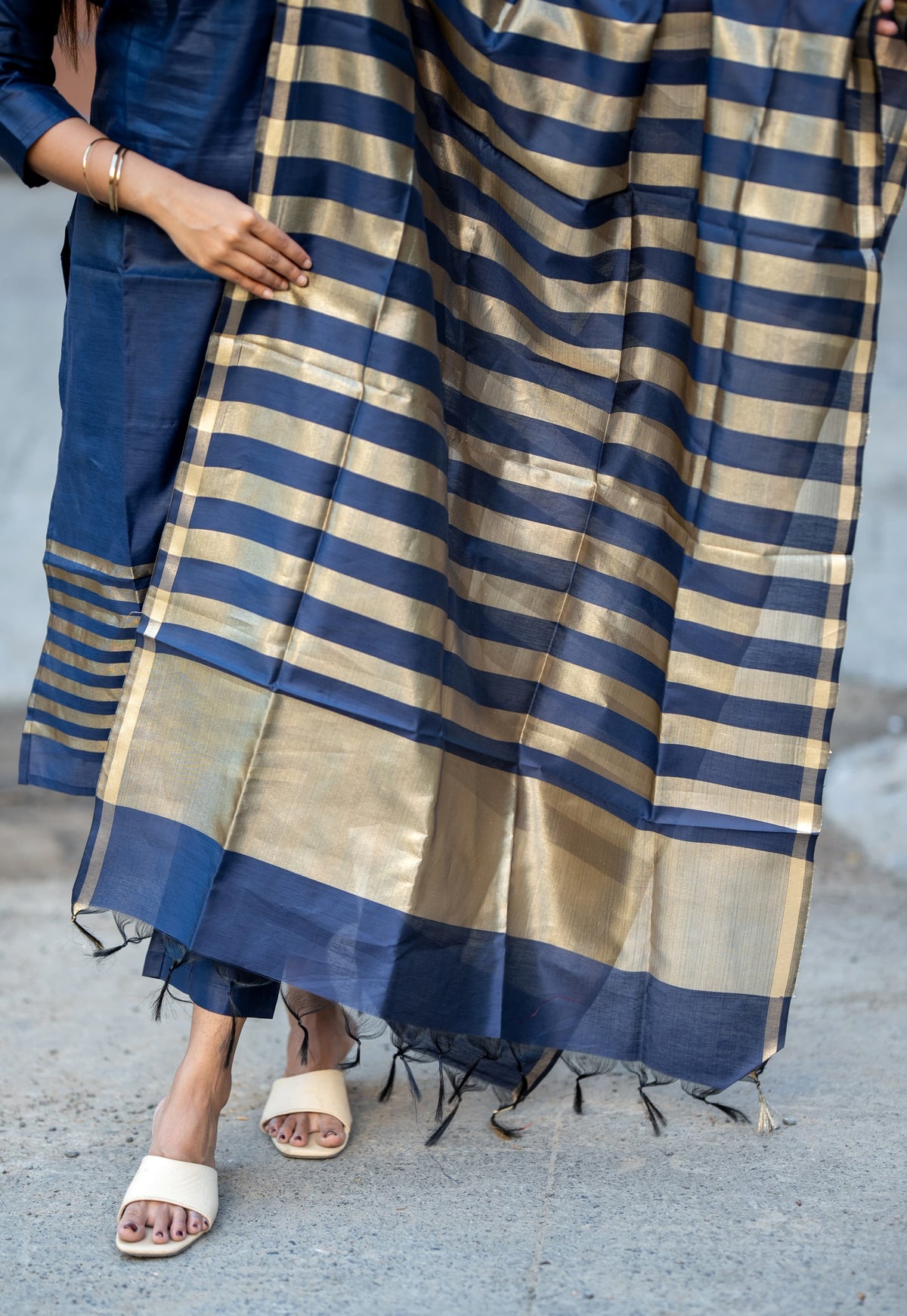 Dark Blue banarsi