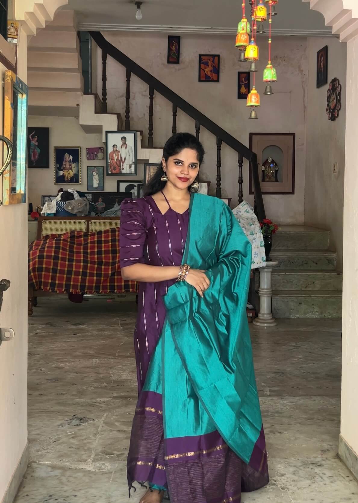 Pochampally Silk Knot neck