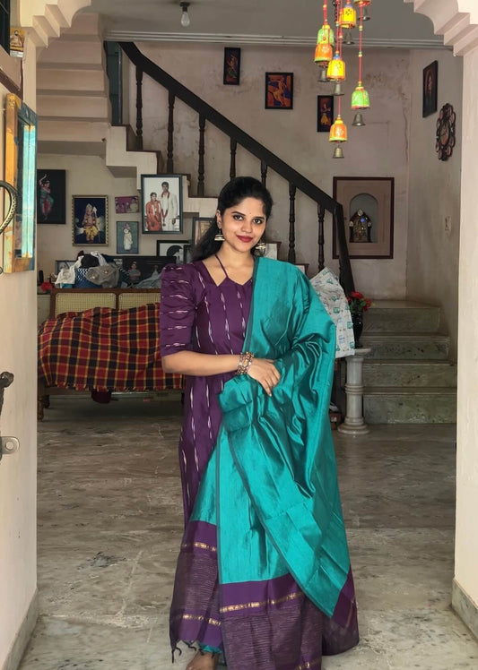 Pochampally Silk Knot neck