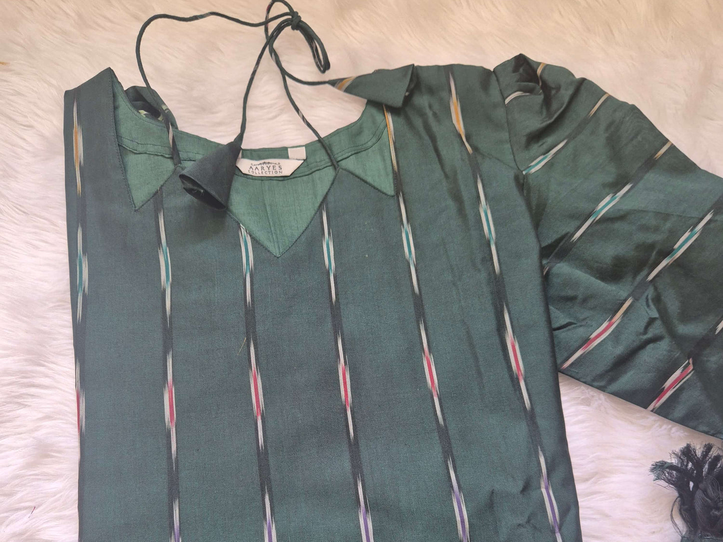 Knot Neck Silk Salwar