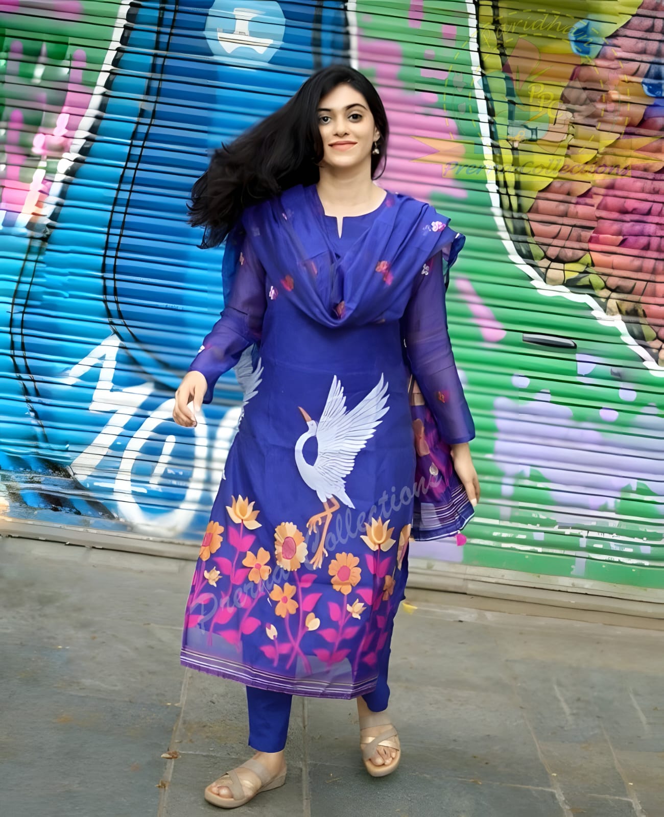Royal Blue Jamdani Suit