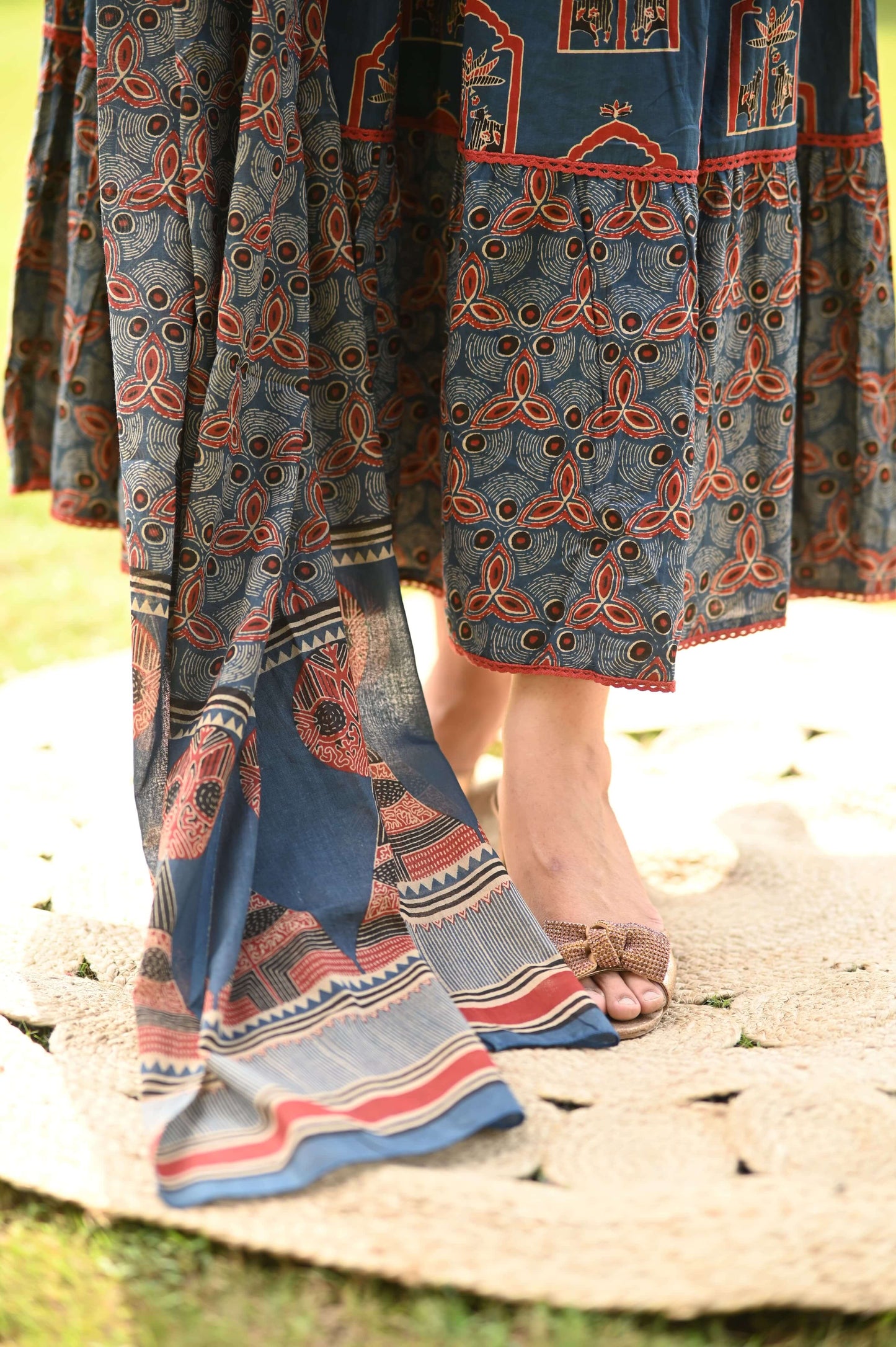 Gathered Anarkali - Blue