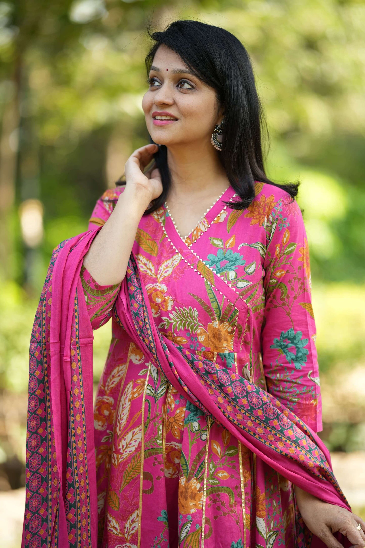 Angrakha pattern Anarkali