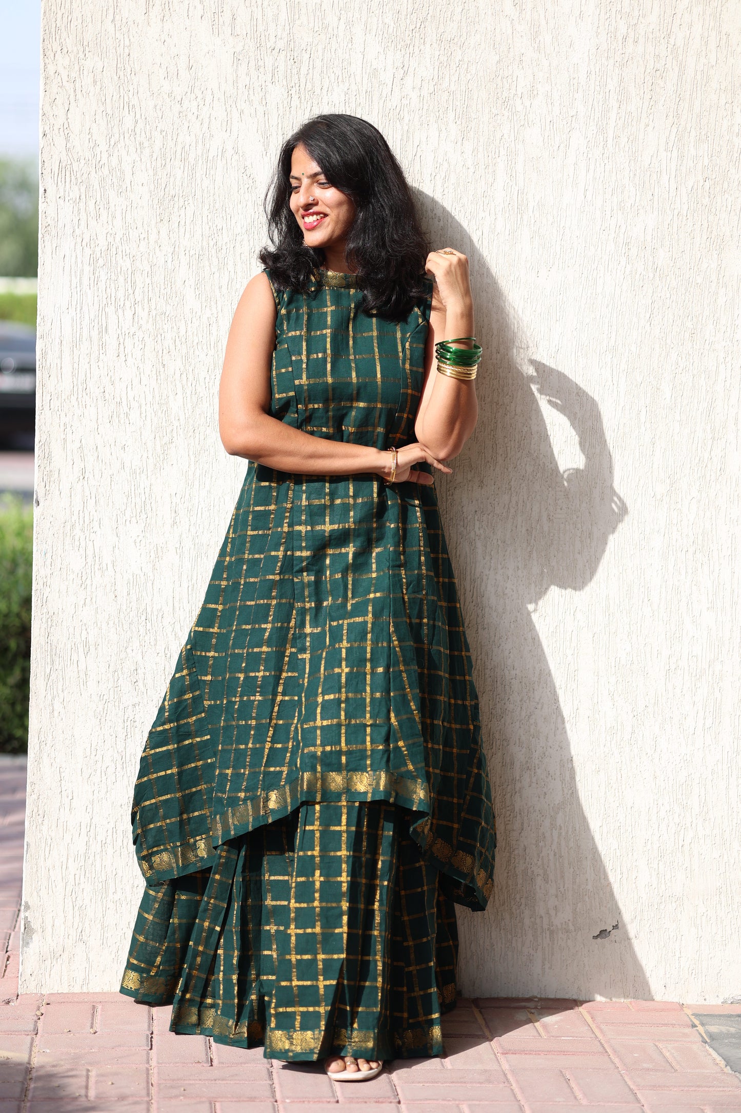 Green Traditional Skirt & top