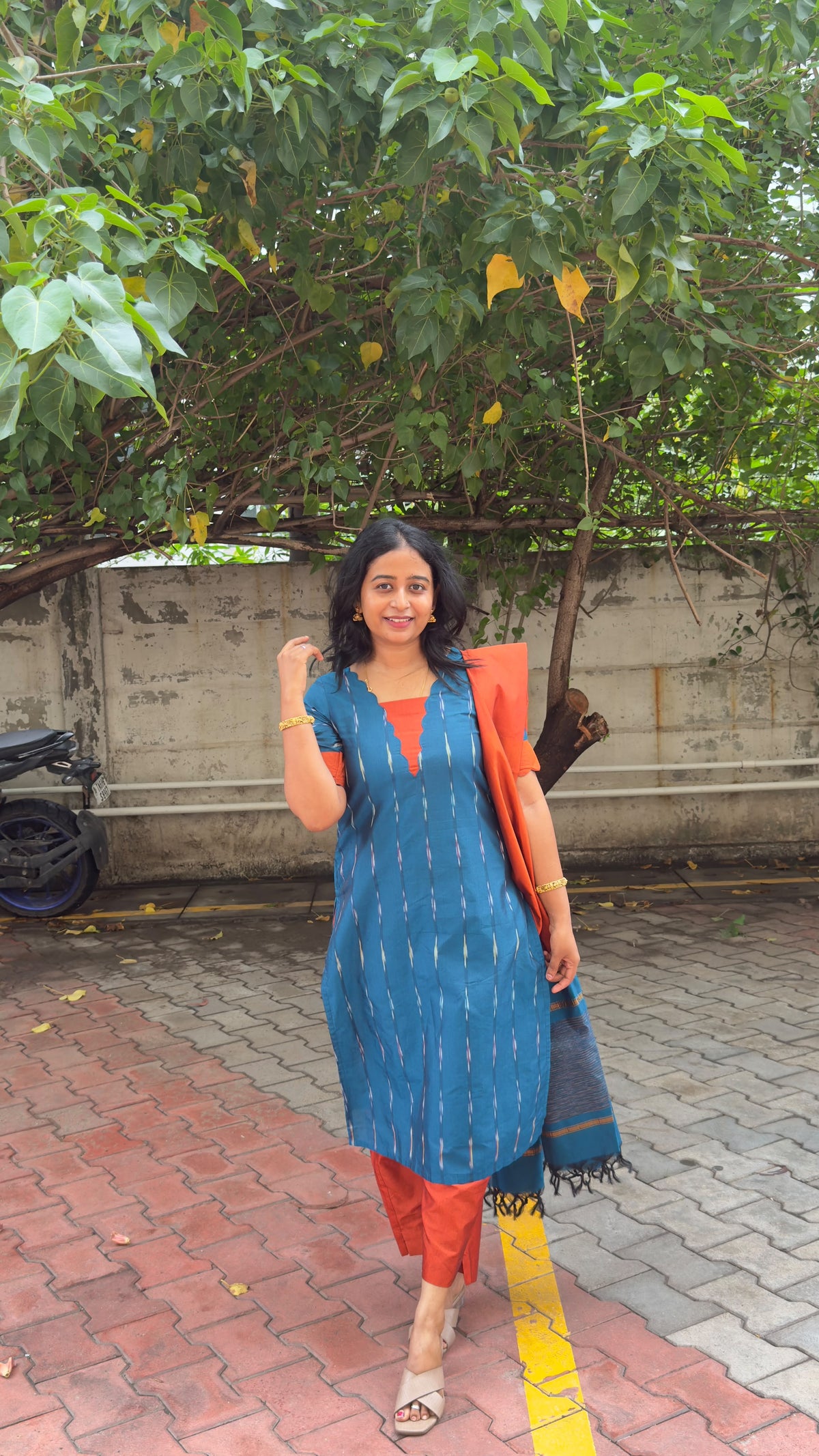 Blue Pochampally Silk Salwar