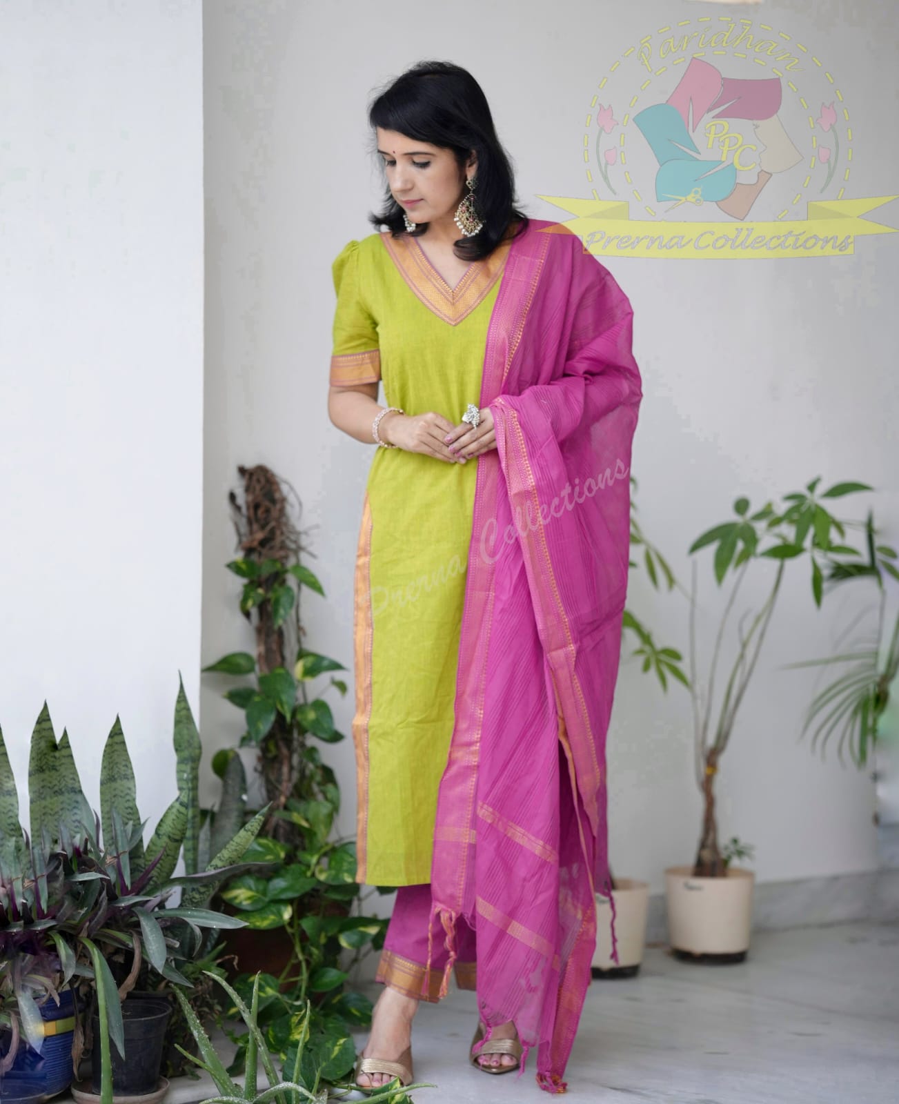Green and pink