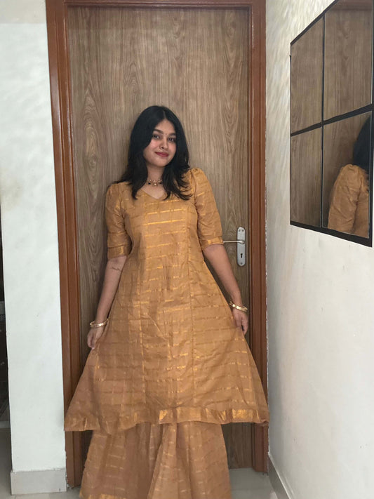 V Neck Traditional Skirt and top