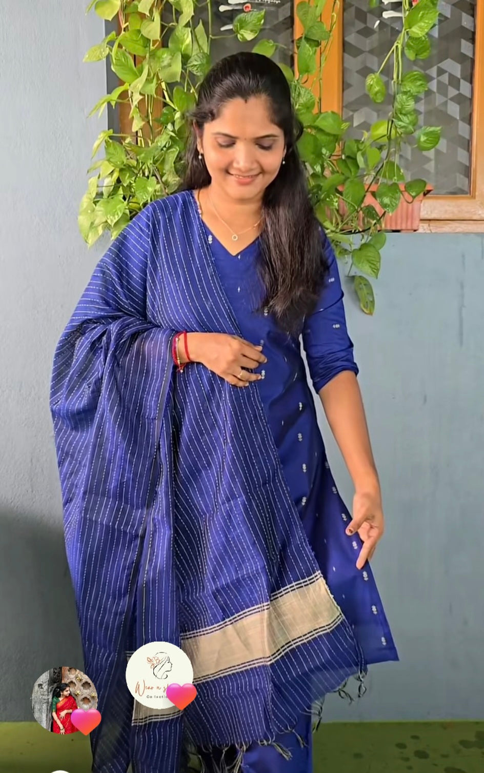 V Neck raw silk