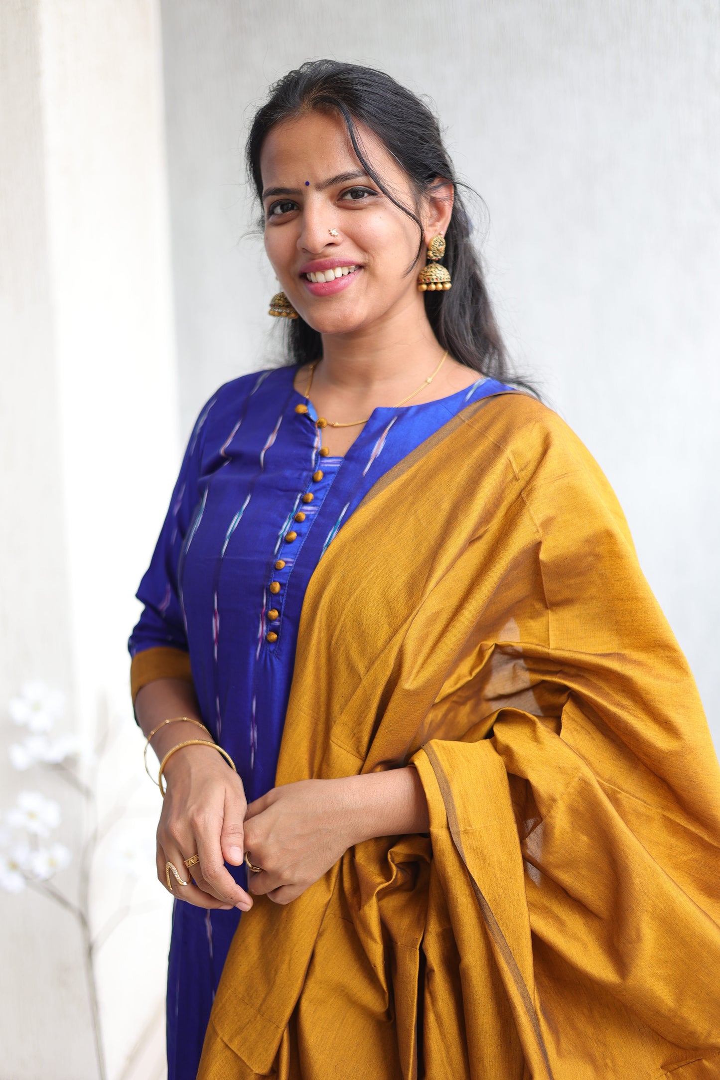 Semi Silk Ikkat Print