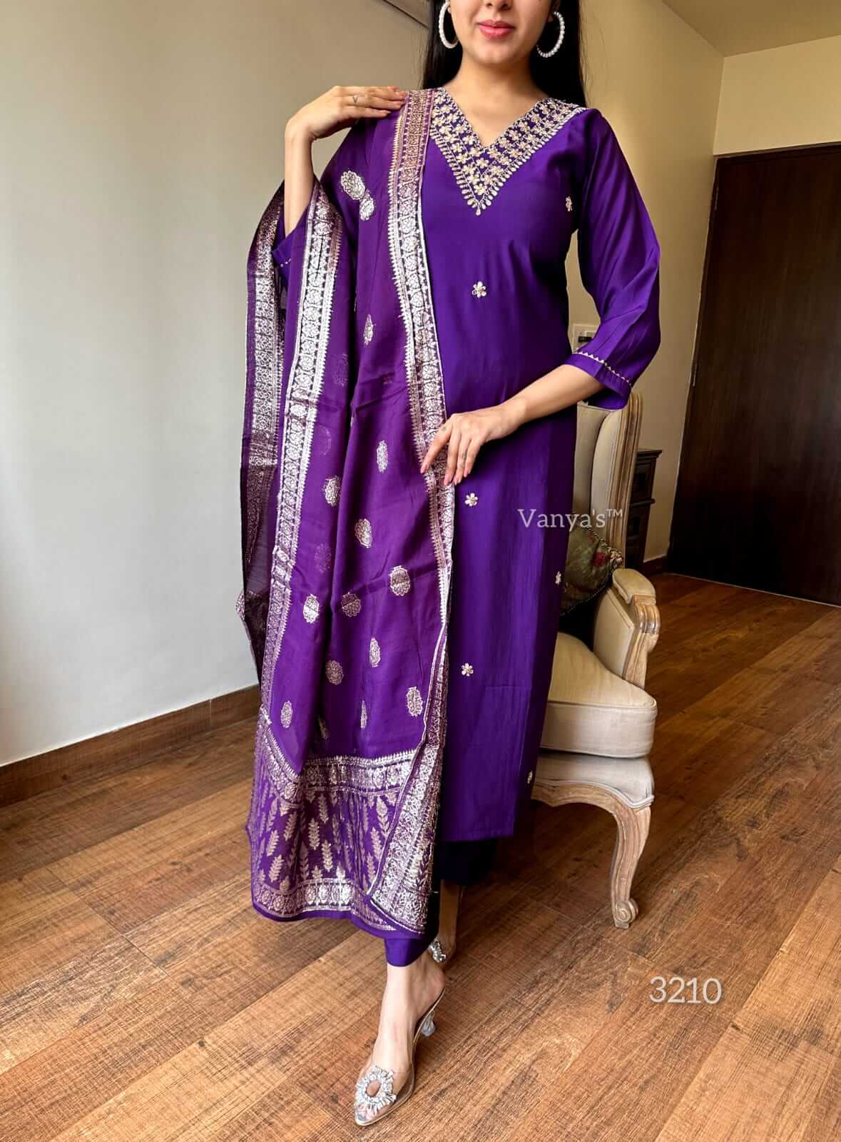 Purple Roman silk