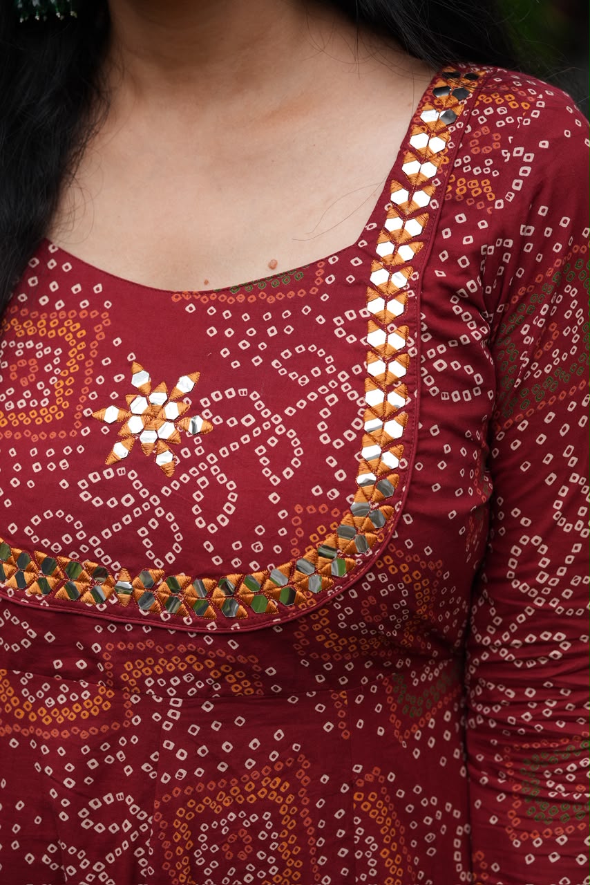 Bandhani Anarkali