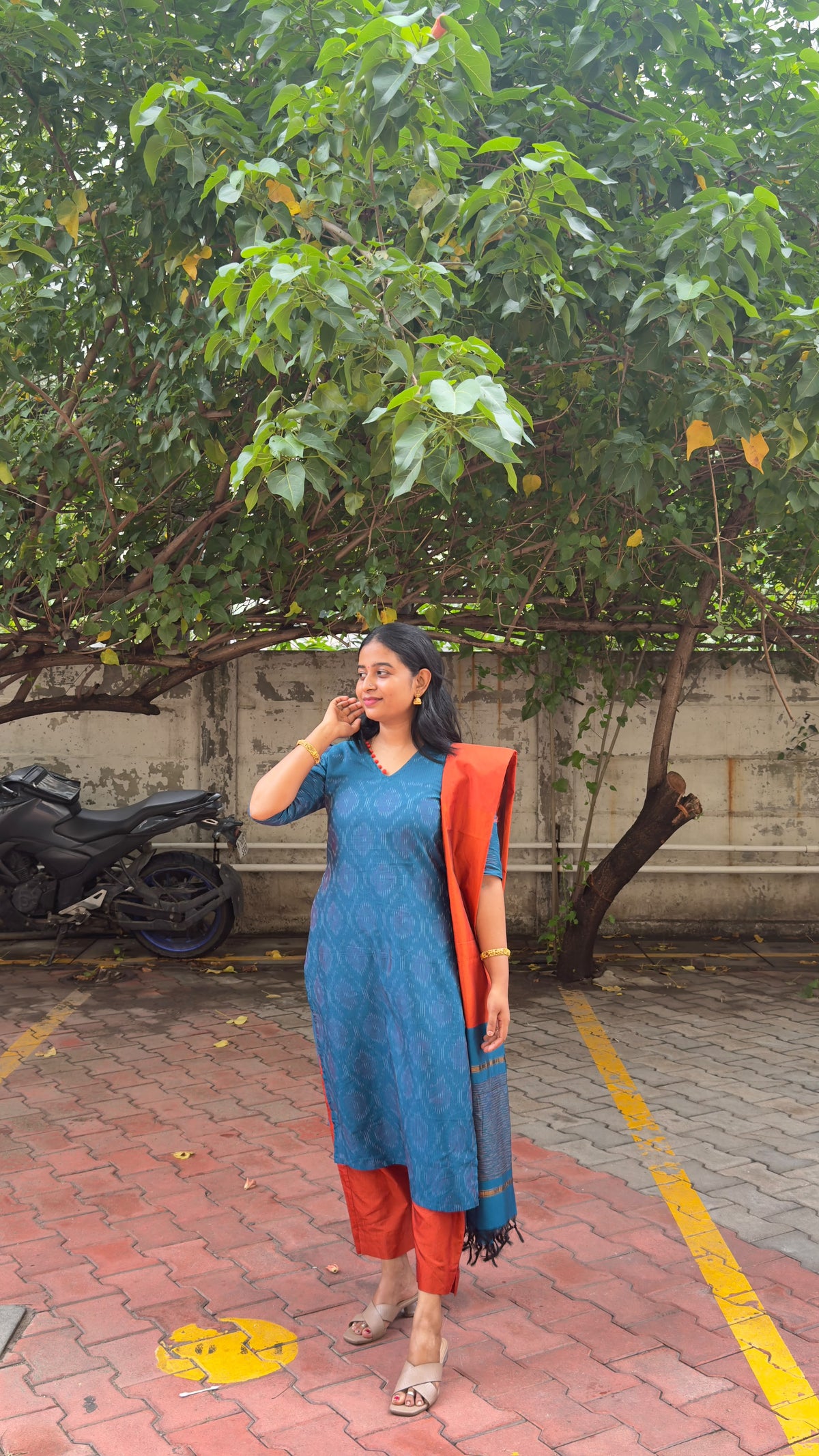 Sico Blue & Orange Silk