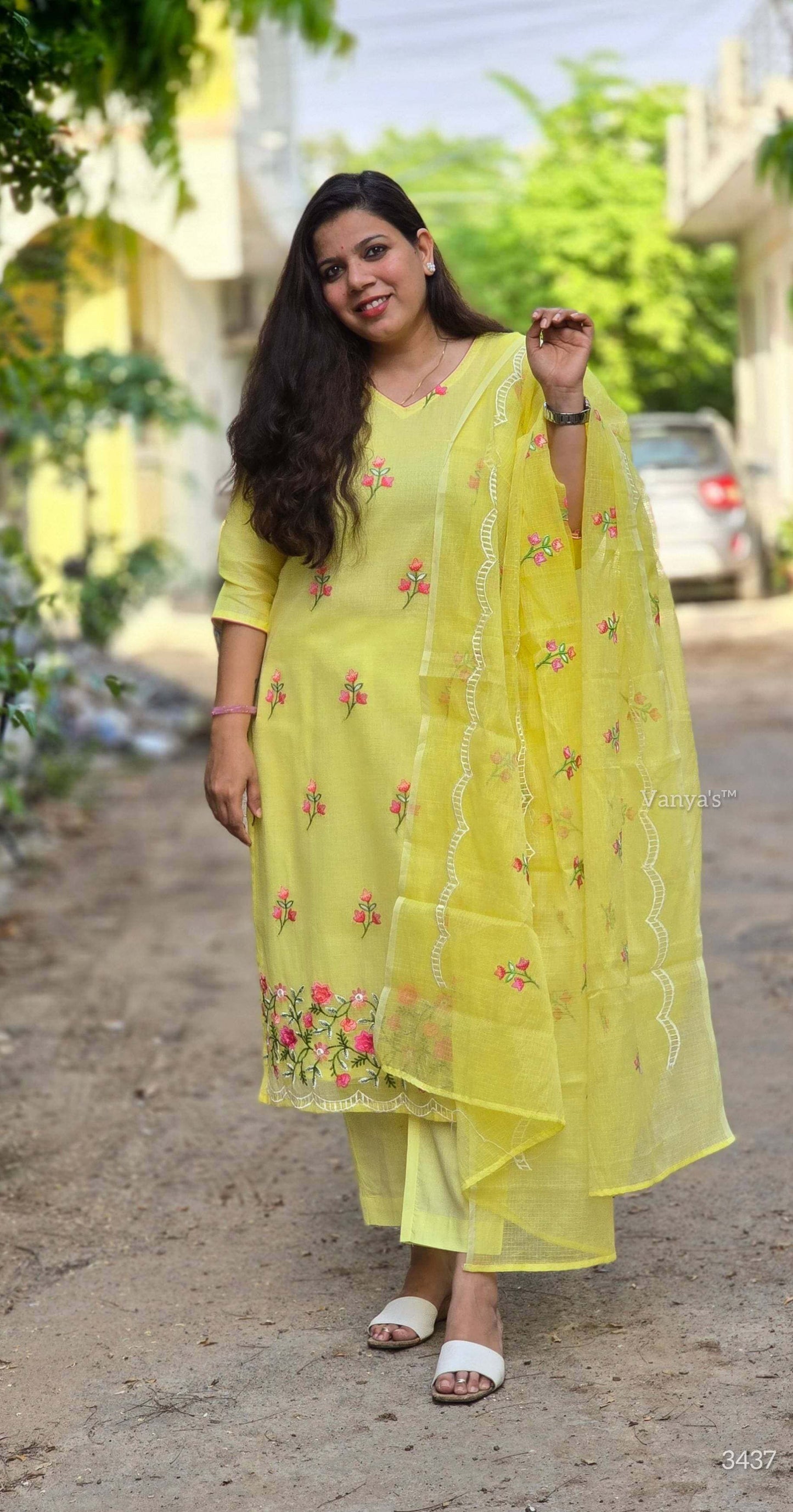 Lemon Yellow  Kota set