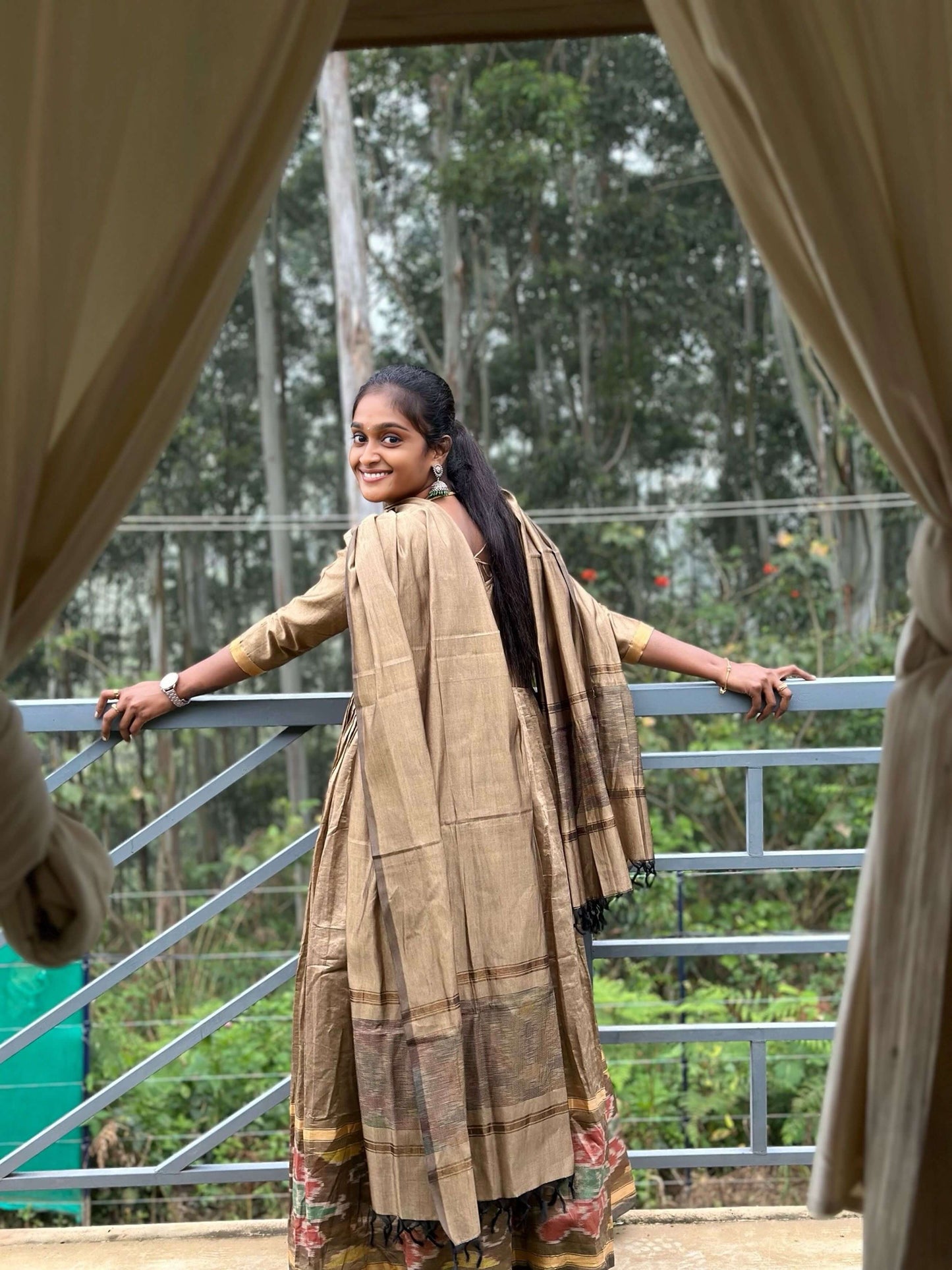 Pochampally Silk Anarkali