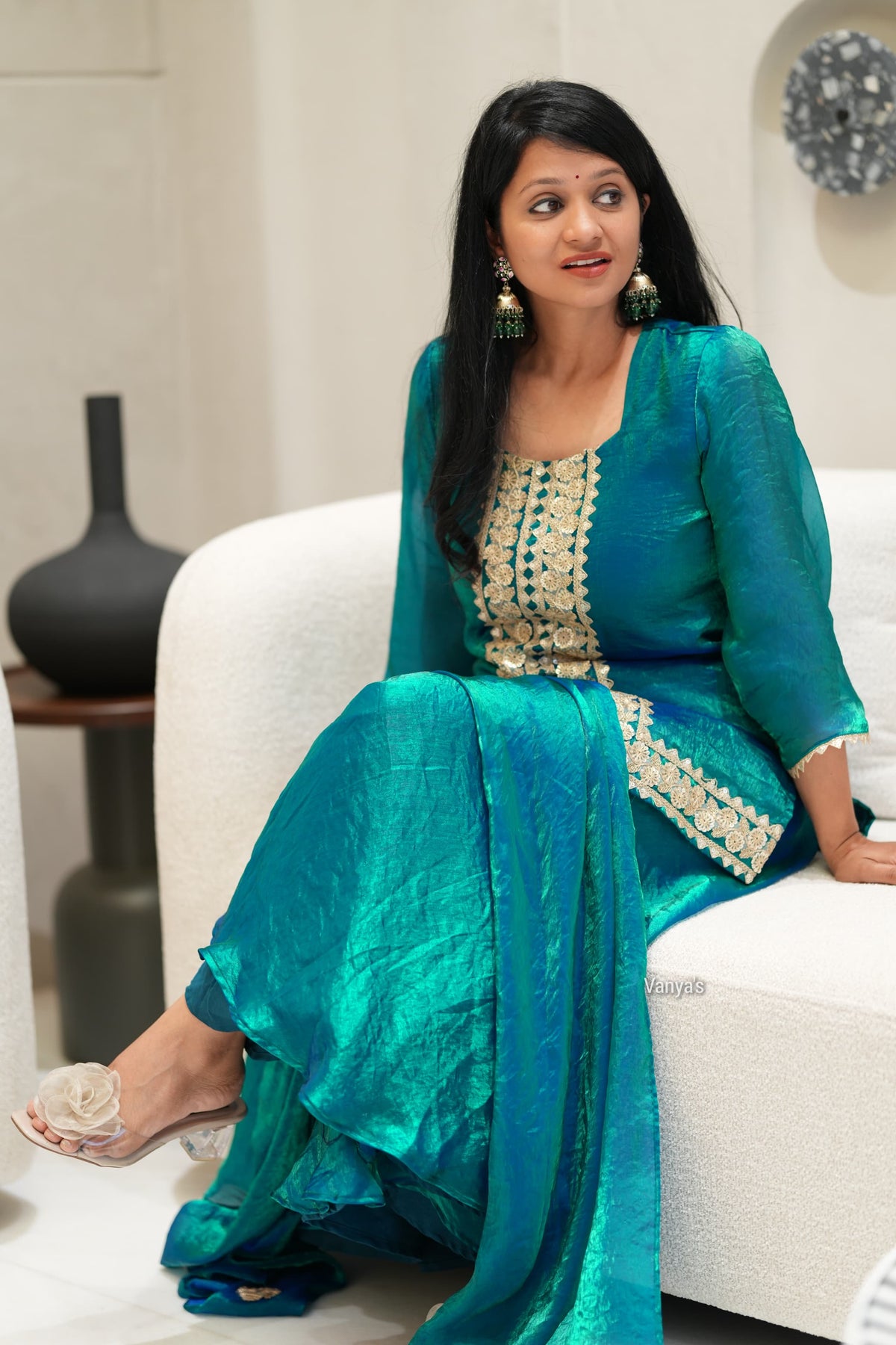 Royal Emerald Sharara set